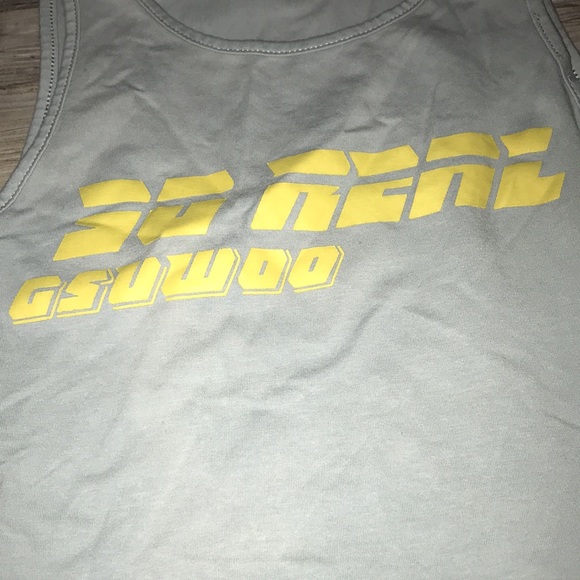 Gsuwoo So Real grey and yellow crop top size XS - Picture 7 of 11